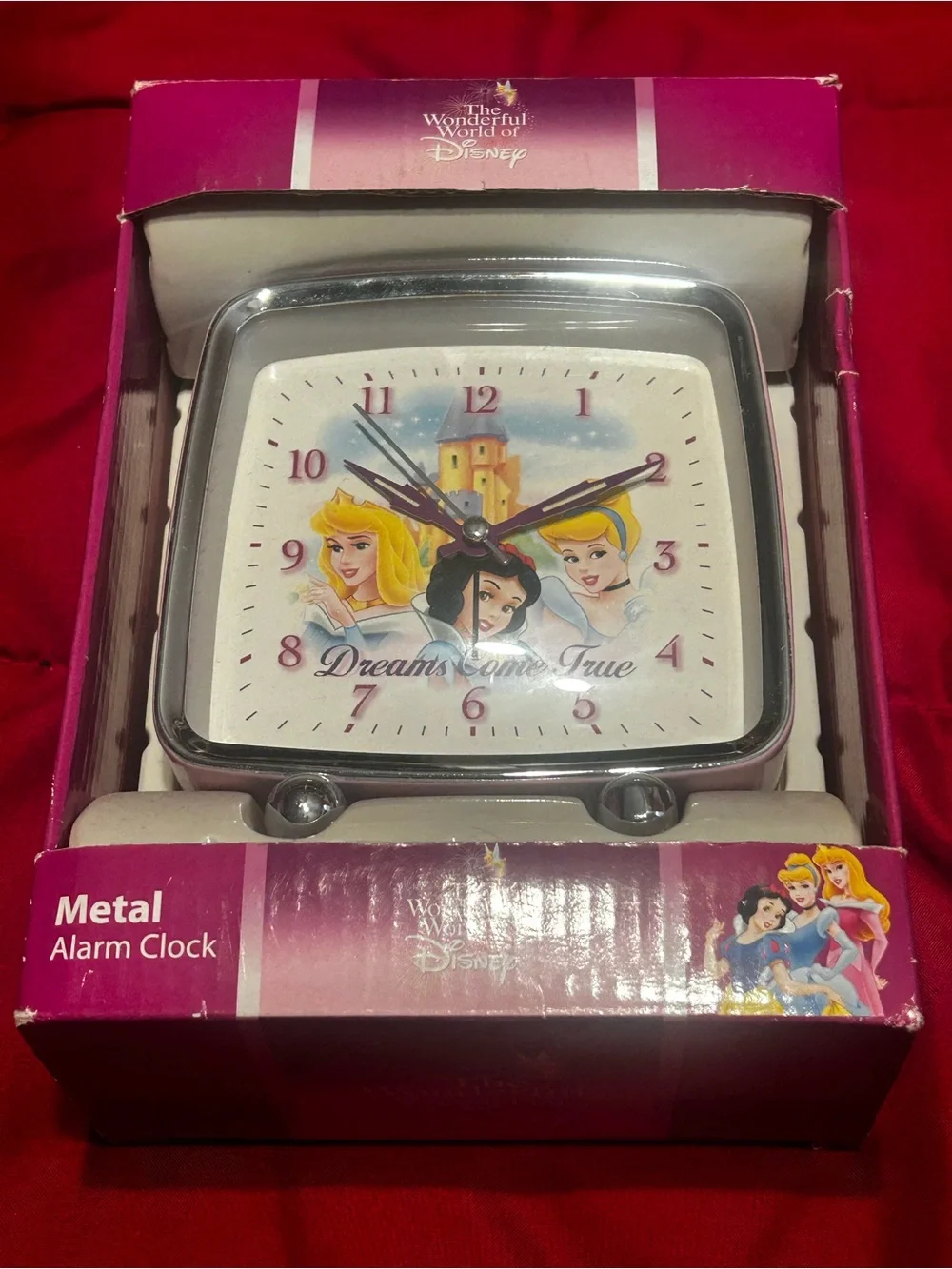 Vintage Disney Princess Metal Alarm Clock